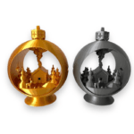 Snowglobe winter cabin